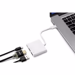 Renkforce RF-4366444 replicatore di porte e docking station per laptop USB 3.2 Gen 1 (3.1 Gen 1) Type-C Bianco - Vista aggiuntiva 4