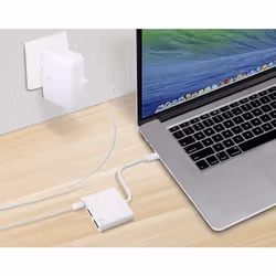 Renkforce RF-4366444 replicatore di porte e docking station per laptop USB 3.2 Gen 1 (3.1 Gen 1) Type-C Bianco - Vista aggiuntiva 5