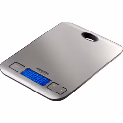 VOLTCRAFT TS-5000/1-ALU, Bilancia da cucina elettronica, 5 kg, 1 g, Acciaio inox, Alluminio, Superficie piana