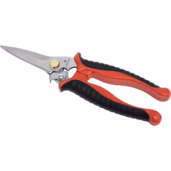 Toolcraft TO-6541344 forbici da cancelleria Forbici per attività manuali Taglio a zig zag Nero, Rosso, Acciaio inox