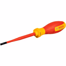Cacciavite piatto isolato VDE SL 4,5x100 larghezza della punta 4,5 mm lunghezza del gambo 100 mm punta piatta design della pu ...