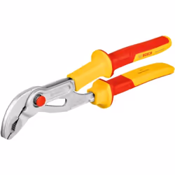 Pinza Siko isolata con blocco di sicurezza a pulsante lunghezza 250 mm gamma di ganasce 46 mm le pinze sono dotate di un'impu ...