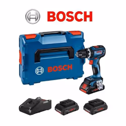 BOSCH TRAPANO A BATTERIA GSB 18V-90 C AVVITATORE CON PERCUSSIONE 3 BATTERIE 4 Ah PROCORE GSB 18V-90 C PROFESSIONAL BRUSHLESS ...