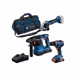 Caratteristiche del prodotto: Set di macchine a batteria Bosch da 18 volt Composto da trapano avvitatore a batteria GSR 18V-5 ...