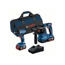 Bosch - Kit Combo 2 pezzi 18V: gsr 18V-45 + gbh 18V-22 + 2 x 4.0Ah + caricabatterie + borsa