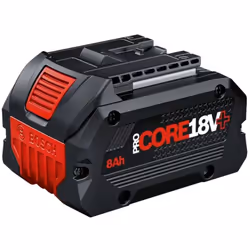 Batteria GBA ProCore 8,0 Ah Tecnologia senza cinghia nelle nuove batterie ProCORE 18V+: maggiore durata e massime prestazioni ...