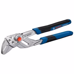 Pinze a pappagallo con pulsante di sicurezza lunghezza 250 mm gamma di ganasce 48 mm in acciaio al cromo-vanadio le ganasce p ...