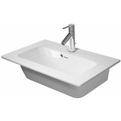 Duravit - me by Starck - Lavabo da mobile Compact, 63x40 cm, con 1 foro per miscelatore, bianco alpino 2342630000
