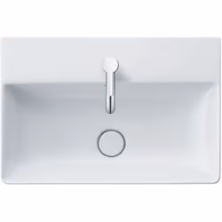 Duravit DuraSquare 1 x mobile lavabo compatto Montato a parete, fissaggio Dimensioni: 60 x 40 cm Senza troppopieno, 1 foro pe ...