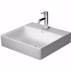 Lavabo sospeso senza troppopieno dimensioni: 500 x 470 x 145 mm materiale: DuraCeram® parte inferiore smaltata con 1 foro per ...