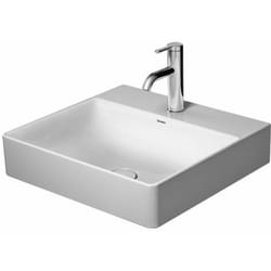 Duravit - DuraSquare - Lavabo 50x47 cm, con 1 foro per miscelatore, DuraCeram, bianco alpino 2353500041