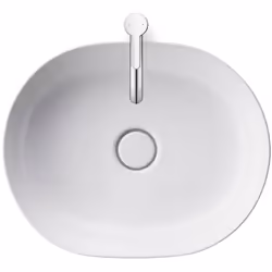 Lavabo da appoggio Duravit Luv 50x40cm senza tracimazione senza foro per rubinetto senza foro per rubinetto Valvola ad albero ...