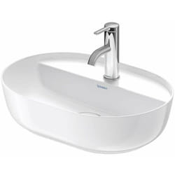 Duravit - Luv - Lavabo da appoggio, 50x35 cm, senza troppopieno, con foro per miscelatore, bianco 0380500000