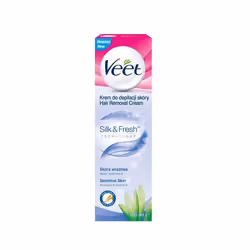 Veet 4053700288205, Crema depilatoria, 100 ml, Pelle sensibile