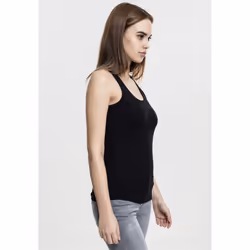 Urban Classics Ladies Jersey Canottiera Girocollo Manica corta Cotone, Elastan - Vista aggiuntiva 7