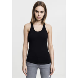 Urban Classics Ladies Jersey Canottiera Girocollo Senza maniche Cotone, Elastan
