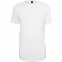 Urban Classics Shaped Long Tee, Maglietta, Adulto, Maschio, Bianco, Monocromatico, M