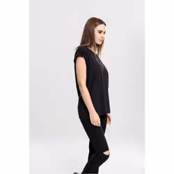 Urban Classics Ladies Extended Shoulder Tee Maglietta Girocollo Manica corta Cotone, Maglia - Vista aggiuntiva 4