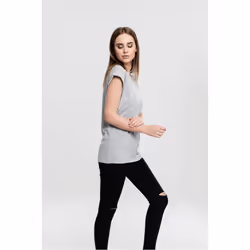 Urban Classics Ladies Extended Shoulder Tee Maglietta Girocollo Manica corta Cotone, Maglia - Vista aggiuntiva 4