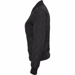 Urban Classics Damen Jacke Ladies Diamond Quilt Nylon Jacket, Schwarz (Black 7), 34 (Herstellergröße: XS)