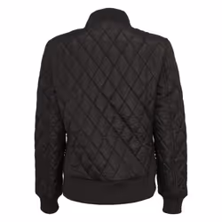 Urban Classics Damen Jacke Ladies Diamond Quilt Nylon Jacket, Schwarz (Black 7), 34 (Herstellergröße: XS)