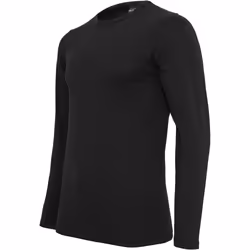 Urban Classics Fitted Stretch L/S Maglietta Girocollo Manica lunga Cotone, Elastan