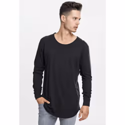 Urban Classics TB1101 Camicia Scollo rotondo Manica lunga Cotone, Maglia - Vista aggiuntiva 4