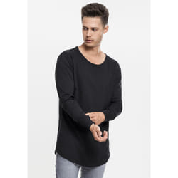Urban Classics TB1101 Camicia Girocollo Manica lunga Cotone