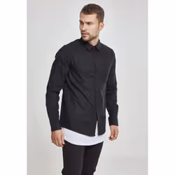 Urban Classics TB297, Camicia, Adulto, Maschio, Nero, Fantasia, Modello geometrico