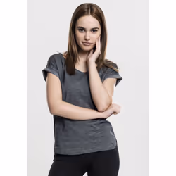 Urban Classics TB1196, Maglietta, Adulto, Femmina, Grigio, XL, Manica corta