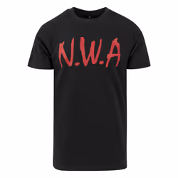 Mister Tee N.W.A Tee, Maglietta, Adulto, Maschio, Nero, A fantasia testuale, XS