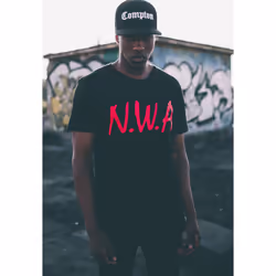 Mister Tee N.W.A Tee Maglietta Collare rotondo Manica corta Cotone