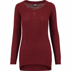 Urban Classics TB739, Adulto, Femmina, Maglione, Borgogna, Girocollo, Manica lunga