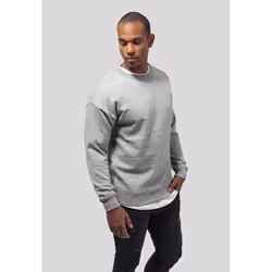 Urban Classics TB1591, Adulto, Maschio, Felpa, Grigio, Scollo rotondo, Manica lunga