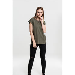 Urban Classics Ladies Extended Shoulder Tee Maglietta Girocollo Manica corta Cotone, Maglia