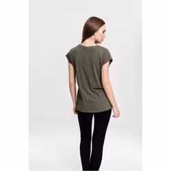 Urban Classics Ladies Extended Shoulder Tee Maglietta Girocollo Manica corta Cotone, Maglia