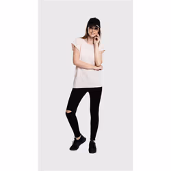 Urban Classics Ladies Extended Shoulder Tee Maglietta Girocollo Manica corta Cotone, Maglia - Vista aggiuntiva 5