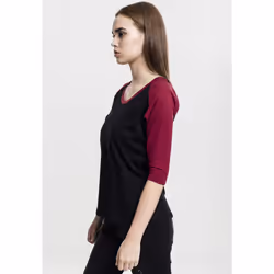 Urban Classics Ladies 3/4 Contrast Raglan Tee Maglietta Girocollo Manica a 3/4 Cotone
