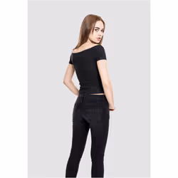 Urban Classics TB1500 Parte superiore (abbigliamento) Scollatura a ballerina Manica corta Cotone, Elastan - Vista aggiuntiva 5