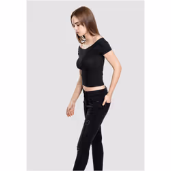 Urban Classics TB1500 Parte superiore (abbigliamento) Scollatura a ballerina Manica corta Cotone, Elastan - Vista aggiuntiva 4