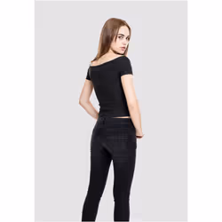 Urban Classics TB1500 Parte superiore (abbigliamento) Scollatura a ballerina Manica corta Cotone, Elastan - Vista aggiuntiva 5