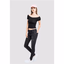 Urban Classics TB1500 Parte superiore (abbigliamento) Scollatura a ballerina Manica corta Cotone, Elastan - Vista aggiuntiva 7