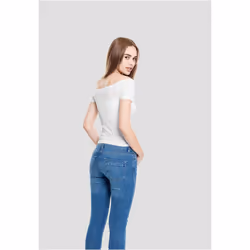 Urban Classics TB1500 Parte superiore (abbigliamento) Scollatura a ballerina Manica corta Cotone, Elastan - Vista aggiuntiva 5