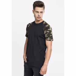 Urban Classics Raglan Contrast Tee Maglietta Girocollo Manica corta Cotone, Maglia - Vista aggiuntiva 6