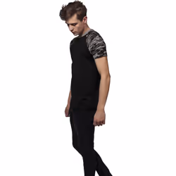 Urban Classics Raglan Contrast Tee Maglietta Girocollo Manica corta Cotone, Maglia - Vista aggiuntiva 6