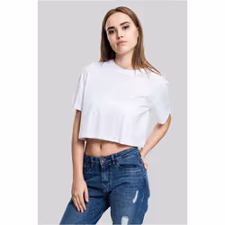 Urban Classics TB1555, Maglietta, Adulto, Femmina, Bianco, Monocromatico, S