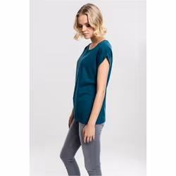 Urban Classics Ladies Extended Shoulder Tee Maglietta Girocollo Manica corta Cotone, Maglia