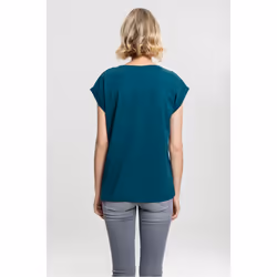 Urban Classics Ladies Extended Shoulder Tee Maglietta Girocollo Manica corta Cotone, Maglia - Vista aggiuntiva 3