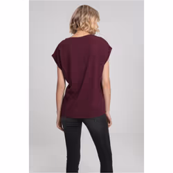 Urban Classics Ladies Extended Shoulder Tee Maglietta Girocollo Manica corta Cotone, Maglia - Vista aggiuntiva 2