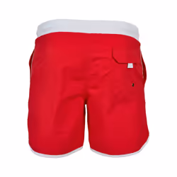 Urban Classics Herren Schwimmshirt Retro Swimshorts, Rot (Firered/White 01314), Large Maschio Rosso, Bianco